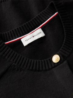 Slim Gold-Tone Button Jersey Cardigan — Black 6