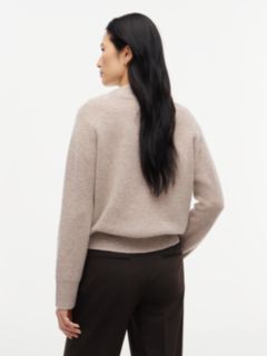 Pure Wool V-Neck Jumper — Brown 4