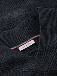 Pure Wool V-Neck Jumper — Grey 6