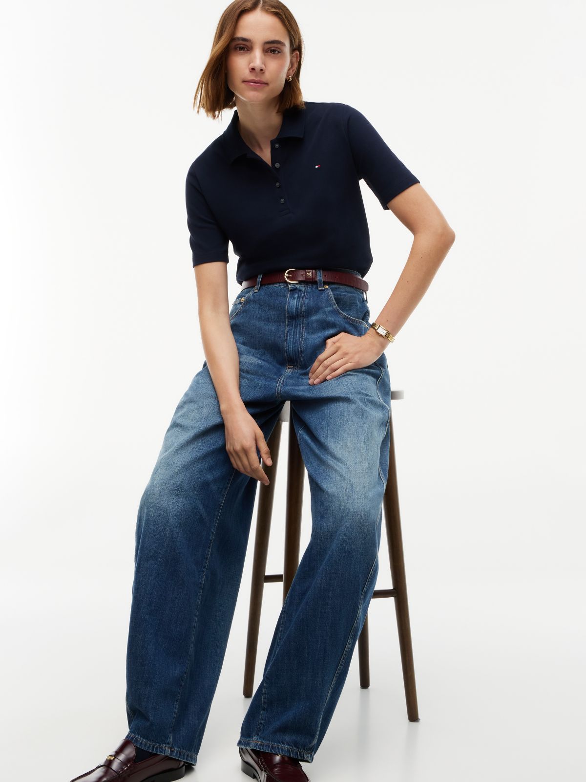 High Rise Loose Balloon Jeans — Denim