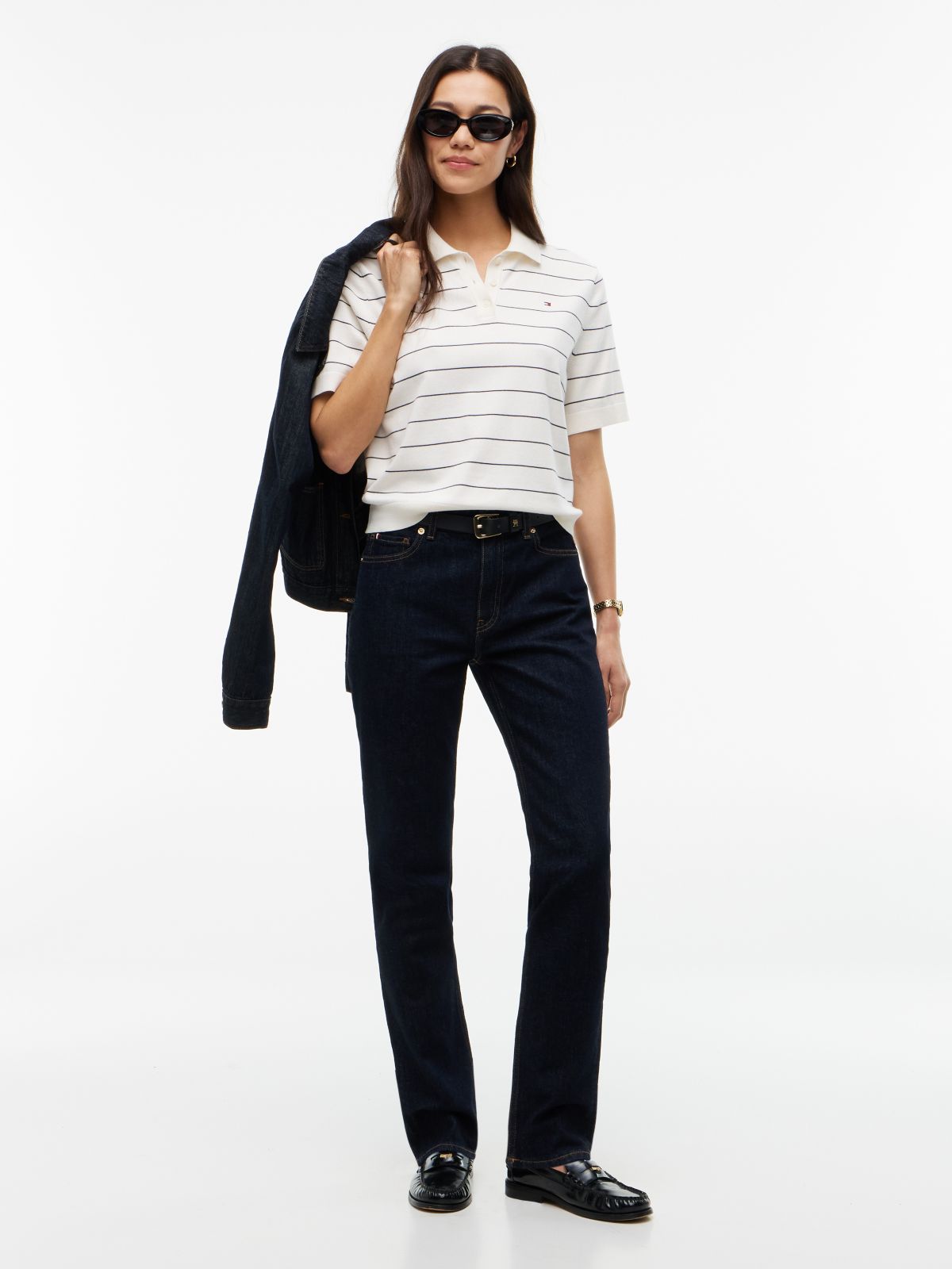 Mid Rise Slim Jeans — Blue