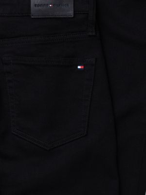 schwarz skye bootcut jeans in schwarz mit mittelhohem bund für damen - tommy hilfiger