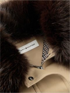 Faux Fur Collar Oversized Bomber Jacket — Beige 6