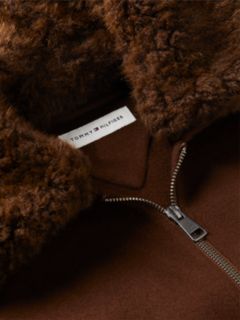 Double-Faced Wool Blend Relaxed Jacket — Brown 7