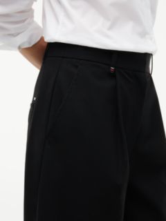 Travel Button Cuff Barrel Trousers — Black 3