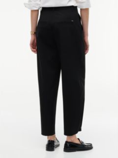 Travel Button Cuff Barrel Trousers — Black 5