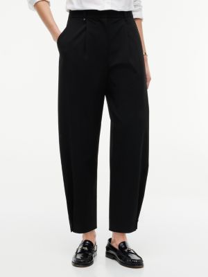 pantalon barrel à chevilles boutonnées de voyage black pour femmes tommy hilfiger