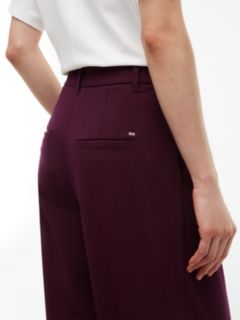 Travel Button Cuff Barrel Trousers — Red 3