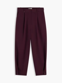 Travel Button Cuff Barrel Trousers — Red 5