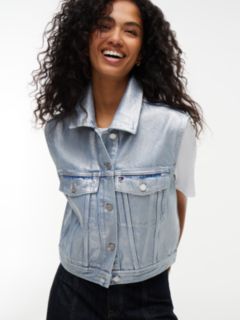 TH x Cadillac Formula 1® Team Austin Metallic Denim Vest — Blue 3