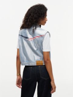TH x Cadillac Formula 1® Team Austin Metallic Denim Vest — Blue 5