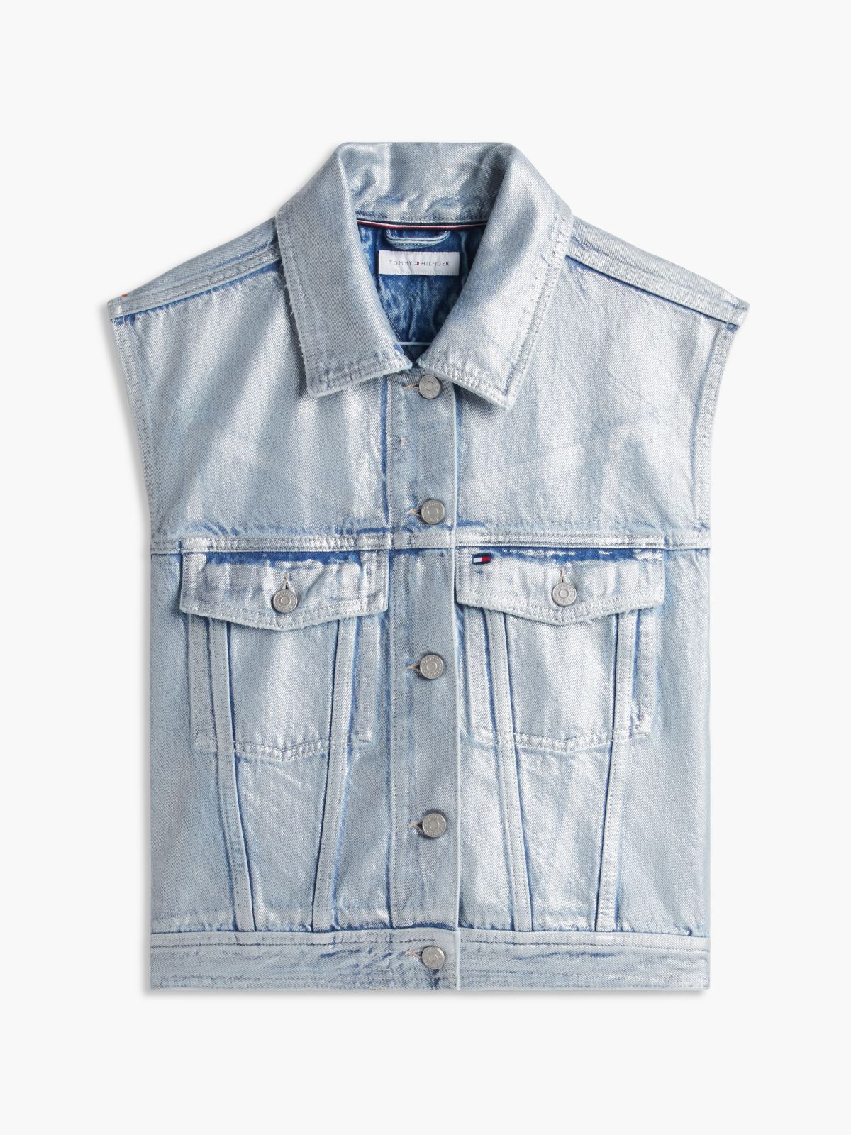 TH x Cadillac Formula 1® Team Austin Metallic Denim Vest — Blue