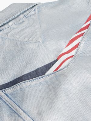 niebieski metaliczny jeansowy bezrękawnik th × cadillac formula 1® team austin dla kobiety - tommy hilfiger
