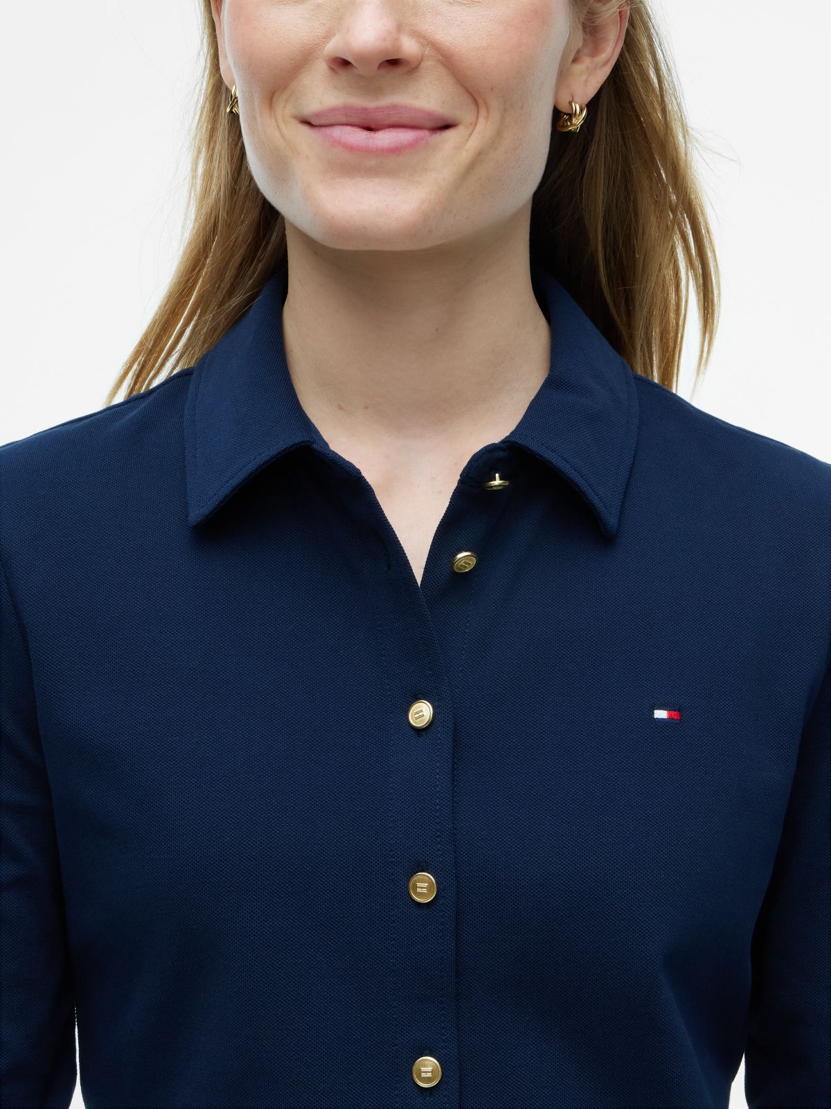 1985 Regular Fit Gold-Tone Button Shirt — Blue