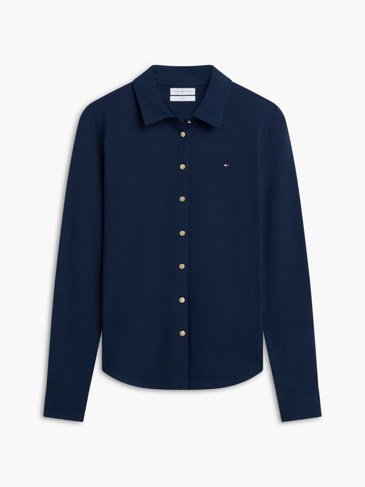 1985 Regular Fit Gold-Tone Button Shirt — Blue