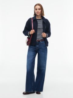 Flag Embroidery Slim Long Sleeve T-Shirt — Blue 2