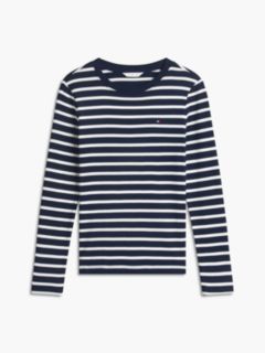 Flag Embroidery Slim Long Sleeve T-Shirt — Blue 5