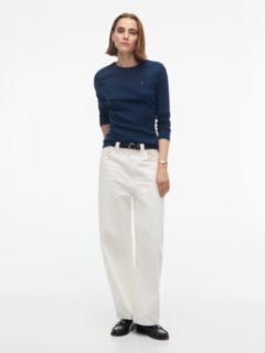 Flag Embroidery Slim Long Sleeve T-Shirt — Blue 2