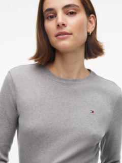 Flag Embroidery Slim Long Sleeve T-Shirt — Grey 3