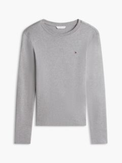 Flag Embroidery Slim Long Sleeve T-Shirt — Grey 5