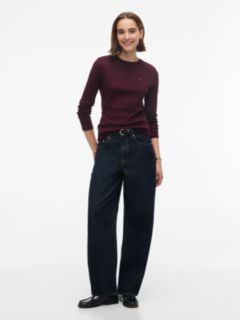 Flag Embroidery Slim Long Sleeve T-Shirt — Red 2