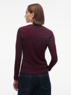 Flag Embroidery Slim Long Sleeve T-Shirt — Red 4