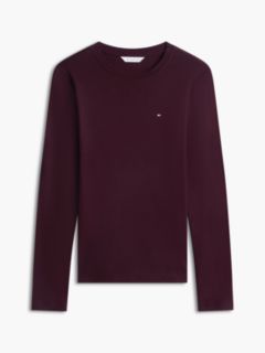 Flag Embroidery Slim Long Sleeve T-Shirt — Red 5