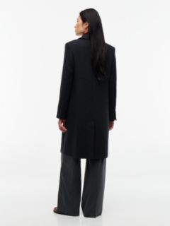 Manteco Wool Blend Slim Single Breasted Coat — Grey 5