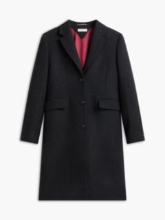 Manteco Wool Blend Slim Single Breasted Coat — Grey 6