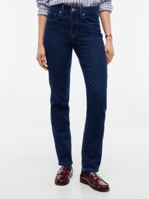 denim harlow mid rise skinny topstitch jeans for women tommy hilfiger